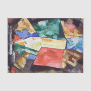 Papier Mousseline Résumé bleu jaune et vert par Marsden Hartley