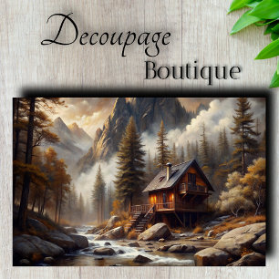 Papier Mousseline Retraite de cabane de montagne en découpage