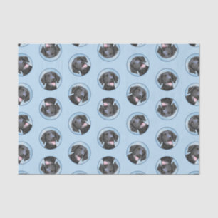 Papier Mousseline Retriever recouvert de boue peint art original chi