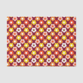 Papier Mousseline Retro Automne Fleurs d'automne Motif Bourgogne