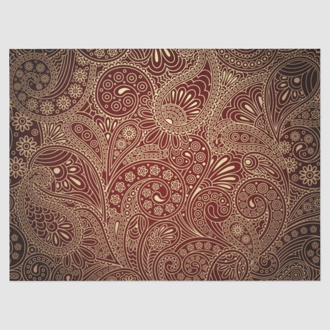 Papier Mousseline Rétro beau bohémien coloré de Boho (Recto)