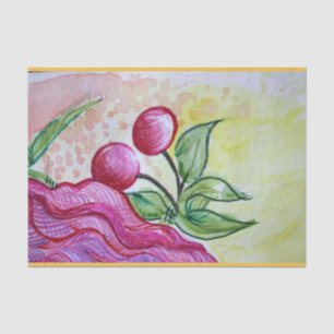 Papier Mousseline Retro Cherry