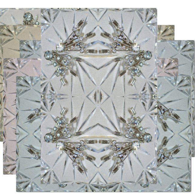 Papier Mousseline Retro Glam Art Déco Rhinestones Glamour Gris (Créateur téléchargé)