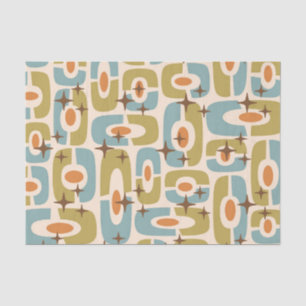 Papier Mousseline Retro Mid-Century moderne Cosmique Abstrait Motif