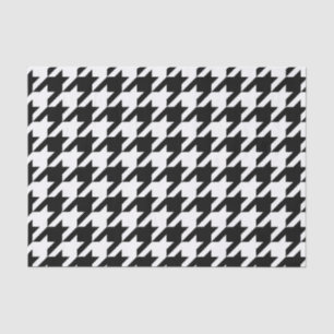 Papier Mousseline Retro Moderne Noir Blanc Tissage des dents