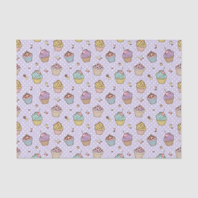 Papier Mousseline Rétro motif de bonbons (Recto)