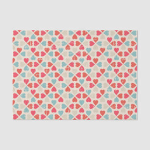 Papier Mousseline Rétro motif de Saint-Valentin