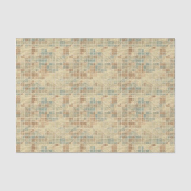 Papier Mousseline Rétro motif géométrique 2 (Recto)