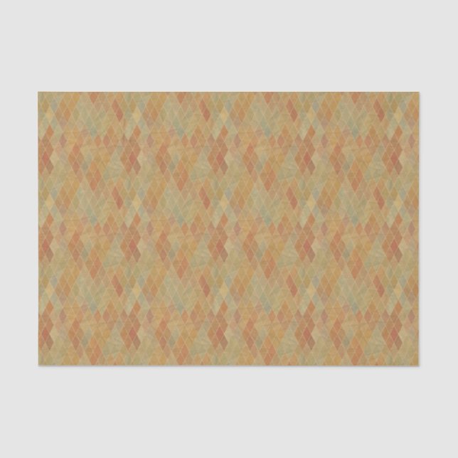 Papier Mousseline Rétro motif géométrique 2 (Recto)