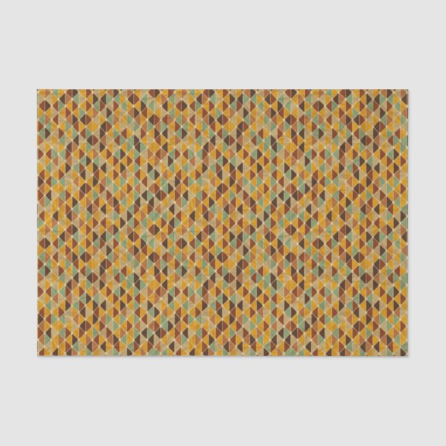 Papier Mousseline Rétro motif géométrique 3 (Recto)
