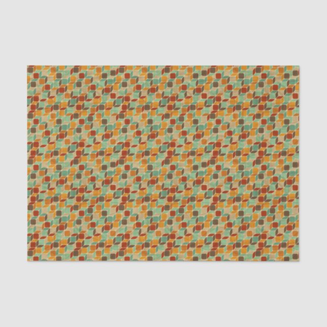 Papier Mousseline Rétro motif géométrique 4 (Recto)