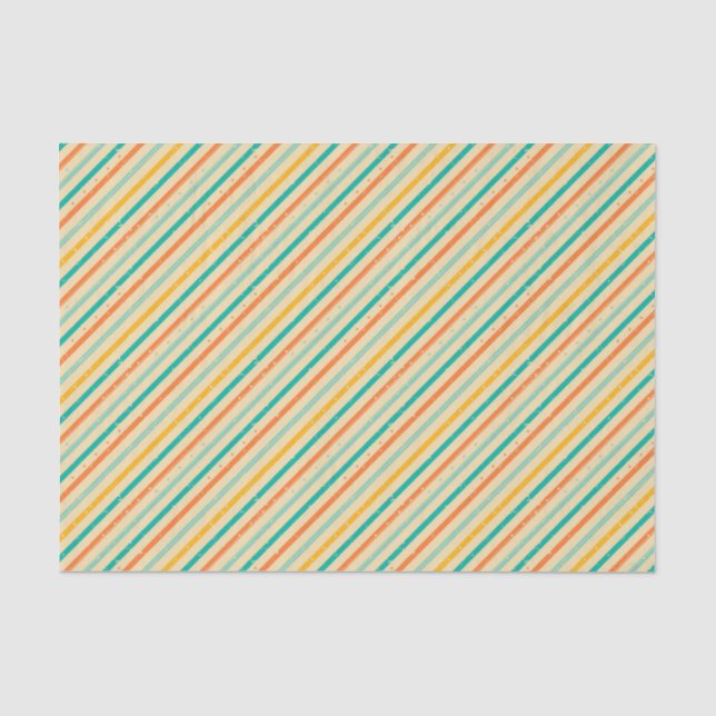 Papier Mousseline Rétro motif rayé grunge (Recto)
