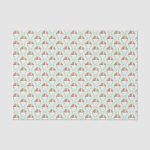 Papier Mousseline Retro Rainbow Sherbet Crème de glace Dessert Vert