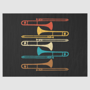 Papier Mousseline Retro Trombone - Jazz