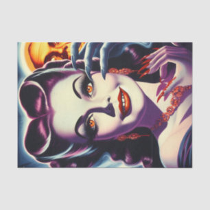 Papier Mousseline Retro Vampire Pin-up