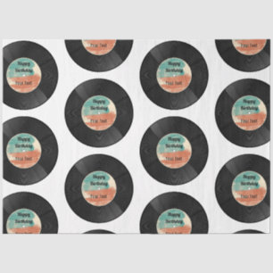 Papier Mousseline Retro Vinyl Record Musique Anniversaire