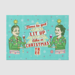 Papier Mousseline Rétros vacances potables adultes de fête de Noël