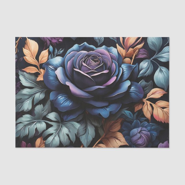Papier Mousseline Rêve botanique Rose florale (Recto)