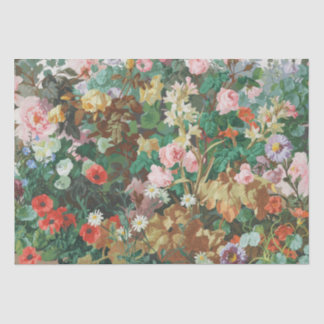 Papier Mousseline Rêve Maximaliste Imprimé Floral Vintage