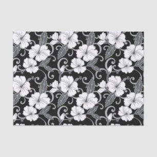 PAPIER MOUSSELINE RÊVE POLYNÉSIEN (NOIR)