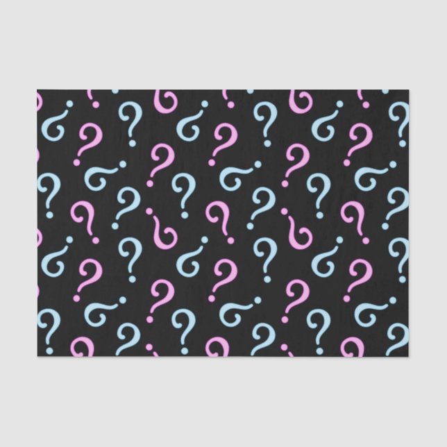 Papier Mousseline Révélation de bébé rose ou bleu (Recto)
