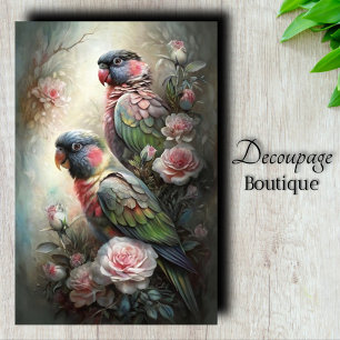 Papier Mousseline Reverie Decoupage Perroquet