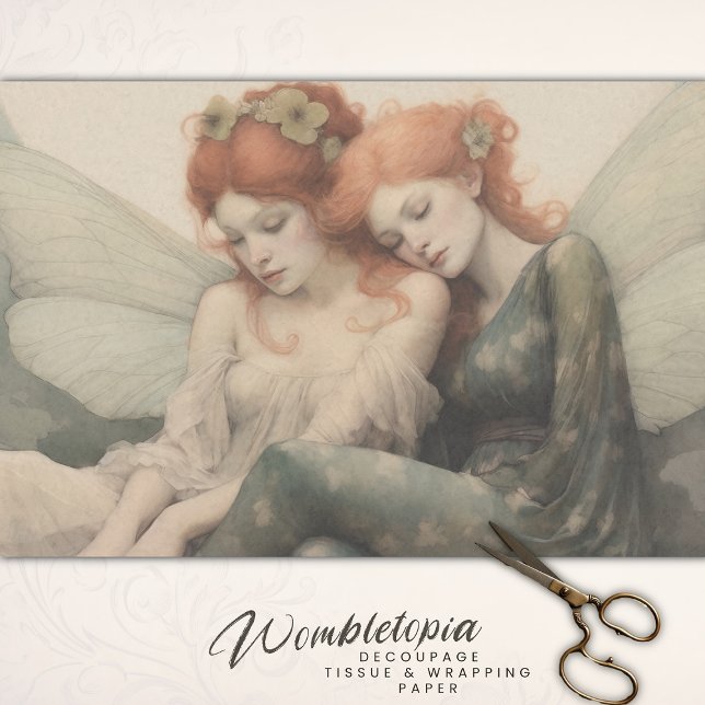 Papier Mousseline Rêves de Découpage antique, Élégance Fée intempore (Créateur téléchargé)