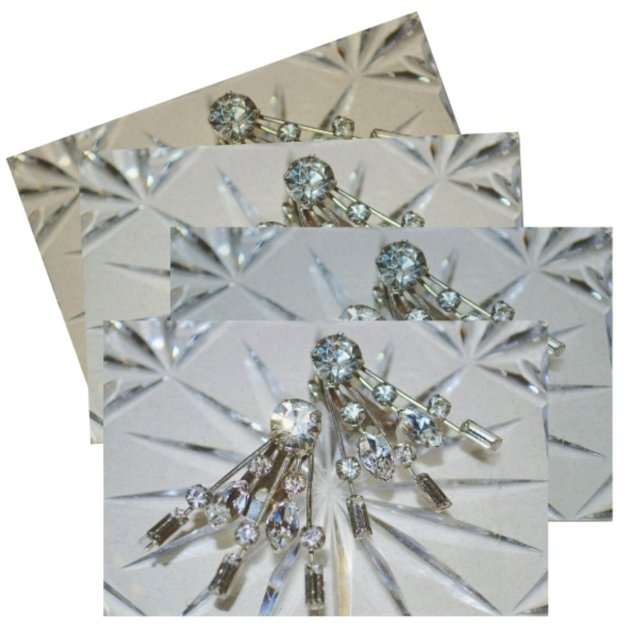 Papier Mousseline Rhinestones Art Déco Gris argenté (Créateur téléchargé)