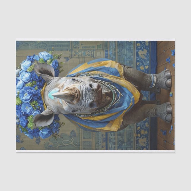 Papier Mousseline Rhino Regality (Recto)