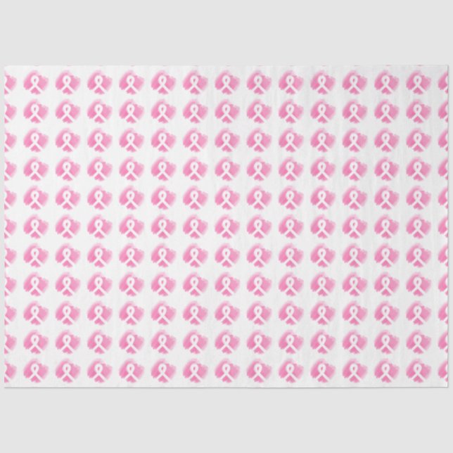 Papier Mousseline Ribbon de sensibilisation au cancer du sein Aquare (Recto)
