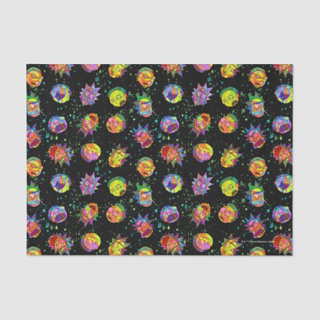 Papier Mousseline RICK ET MORTY™ | Motif psychédélique (Recto)