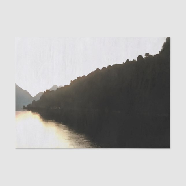 Papier Mousseline Rivages D'Ombres Paysage Art (Recto)