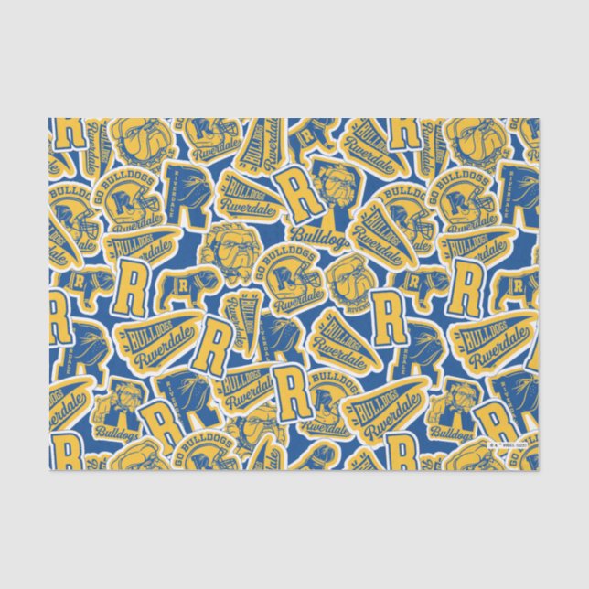 Papier Mousseline Riverdale Football et Cheval Motif (Recto)