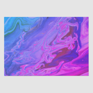 Papier Mousseline Rivière des couleurs peinture de flux