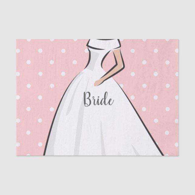 Papier Mousseline Robe de mariée Elégante Soirée de mariage Art Pois (Recto)