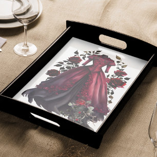 Papier Mousseline Robe et talons rouges victoriens   Antique Rose Go