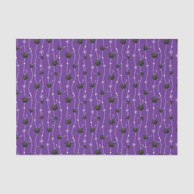 Papier Mousseline Robinet de graduation pourpre et ruban (Recto)