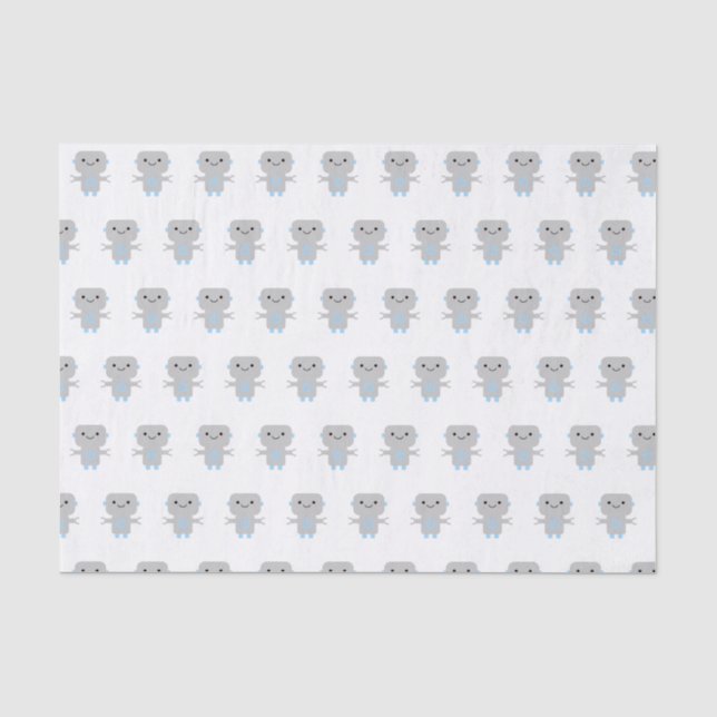 Papier Mousseline Robot de dessin mignon (Recto)