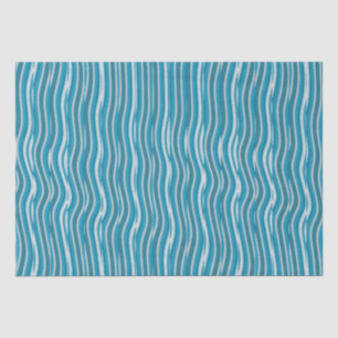 Papier Mousseline Robustes turquoise et blanc