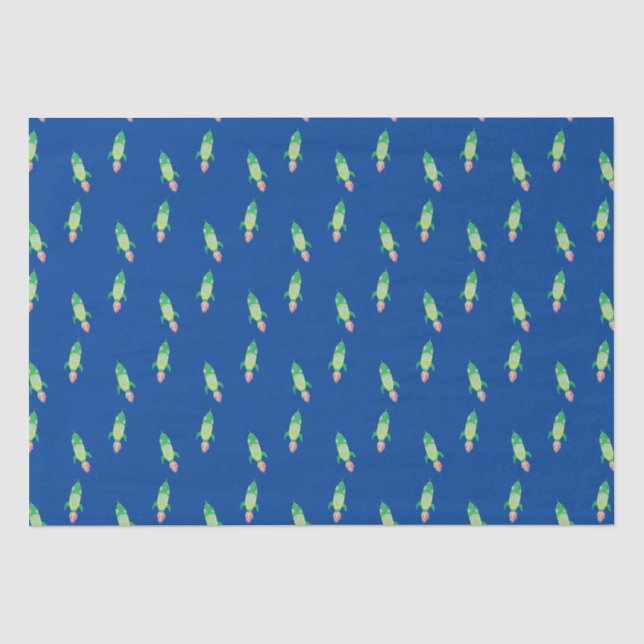 Papier Mousseline Rocket Green Childing Space (Recto)