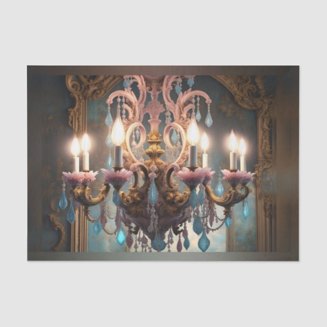 Papier Mousseline Rococo Chandelier Français 2 Papier de décolpage (Recto)