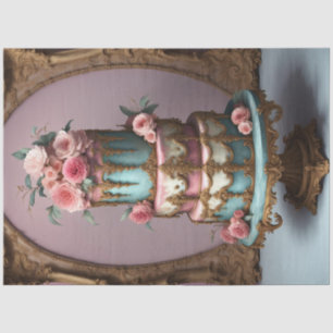 Papier Mousseline Rococo French Parisian Tiers Gâteaux Découpage