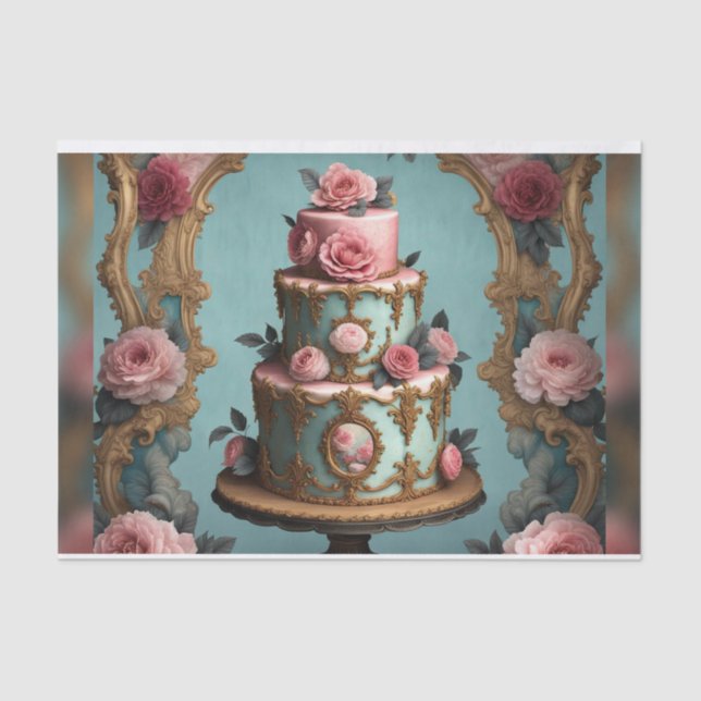 Papier Mousseline Rococo Gâteau Parisien à plusieurs niveaux 7 papie (Recto)