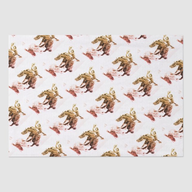 Papier Mousseline Rodeo Cowgirl (par C.M. Russell) (Recto)