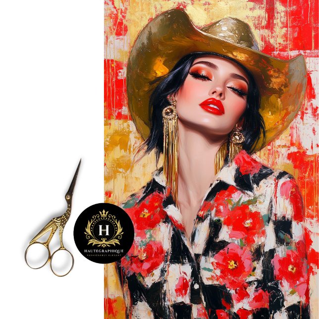 Papier Mousseline Rodeo Glam Western Cowgirl Decoupage (Créateur téléchargé)
