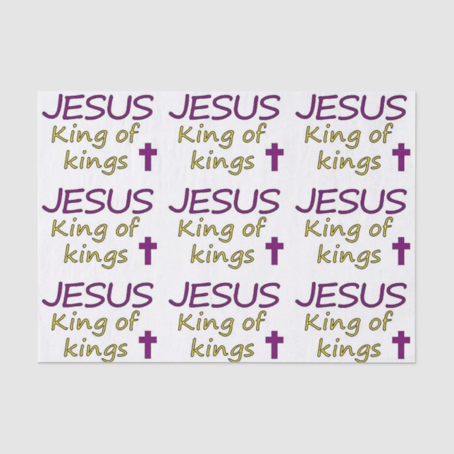 Papier Mousseline Roi chrétien de Jésus des rois (Recto)