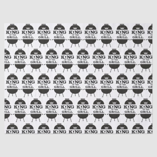 Papier Mousseline Roi Du Grill, Couronne Blanche Noire (Recto)