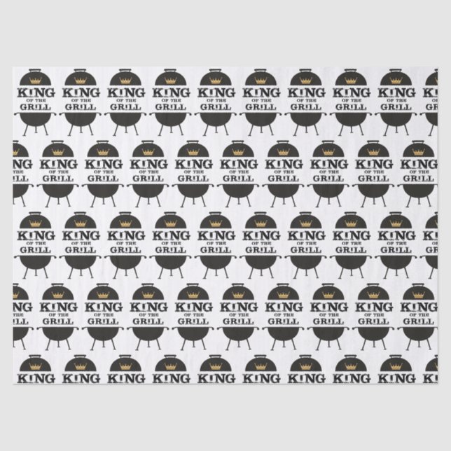 Papier Mousseline Roi Du Grill, Couronne D'Or Noir (Recto)
