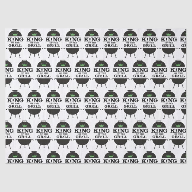 Papier Mousseline Roi Du Grill, Couronne Verte Noire (Recto)