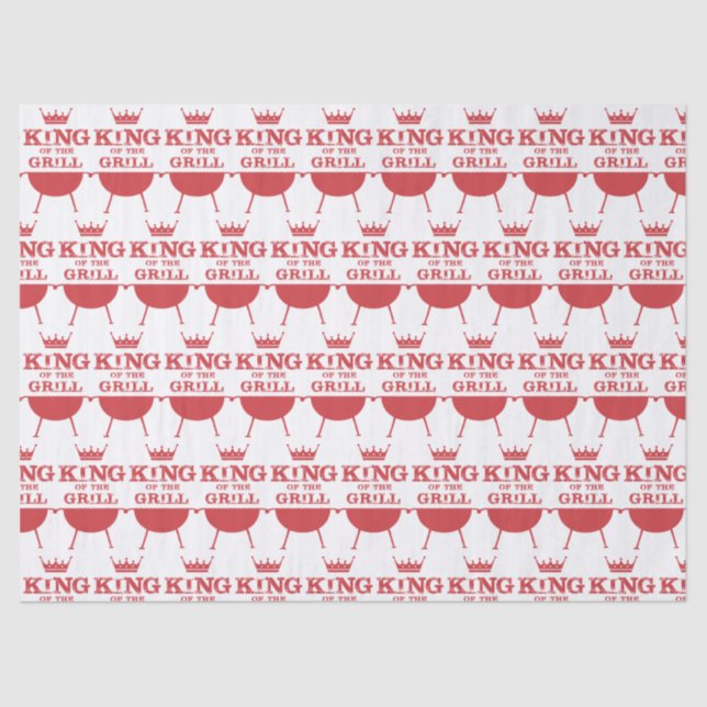 Papier Mousseline Roi Du Grill, Rouge (Recto)